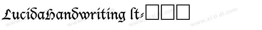 LucidaHandwriting lt字体转换